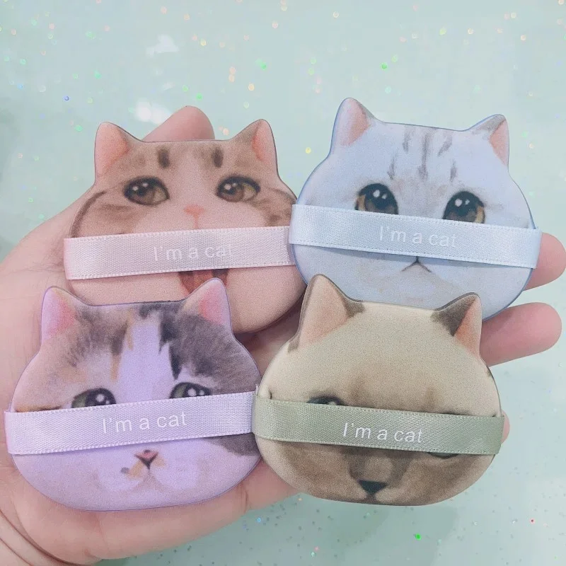 4pcs Cute Cat Air Cushion Powder Puff Air Cushion Powder Puff Liquid Foundation Face Concealer Cream Cosmetic Piff Beauty Tools 3