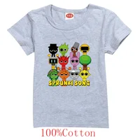 Spunki Song music Incredibox Children's Short Sleeve T-Shirt Horror Game Tops Cartoon Clothes Tees for Girls and Boys 2