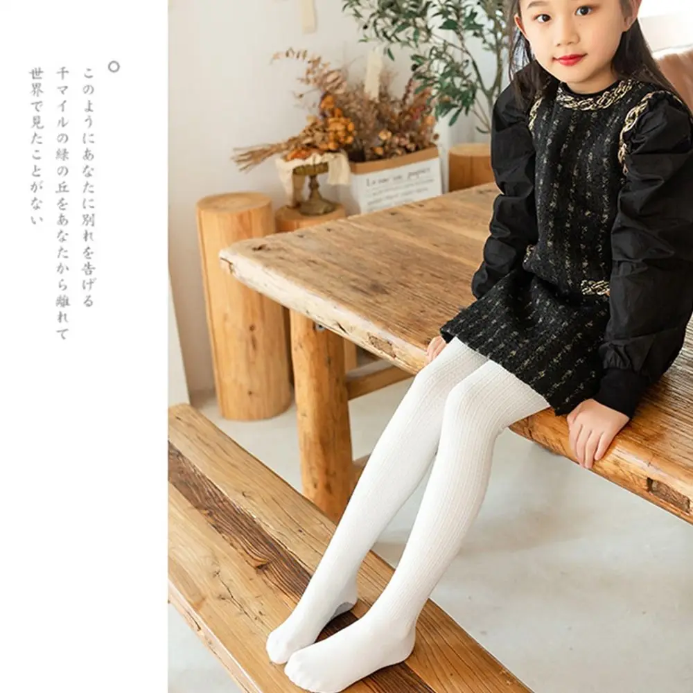 Cotton Girl Tight Stretch Pants Non-Silp Botton Solid Color Autumn Winer Leggings  Leggings Dance Tights Children Pantyhose