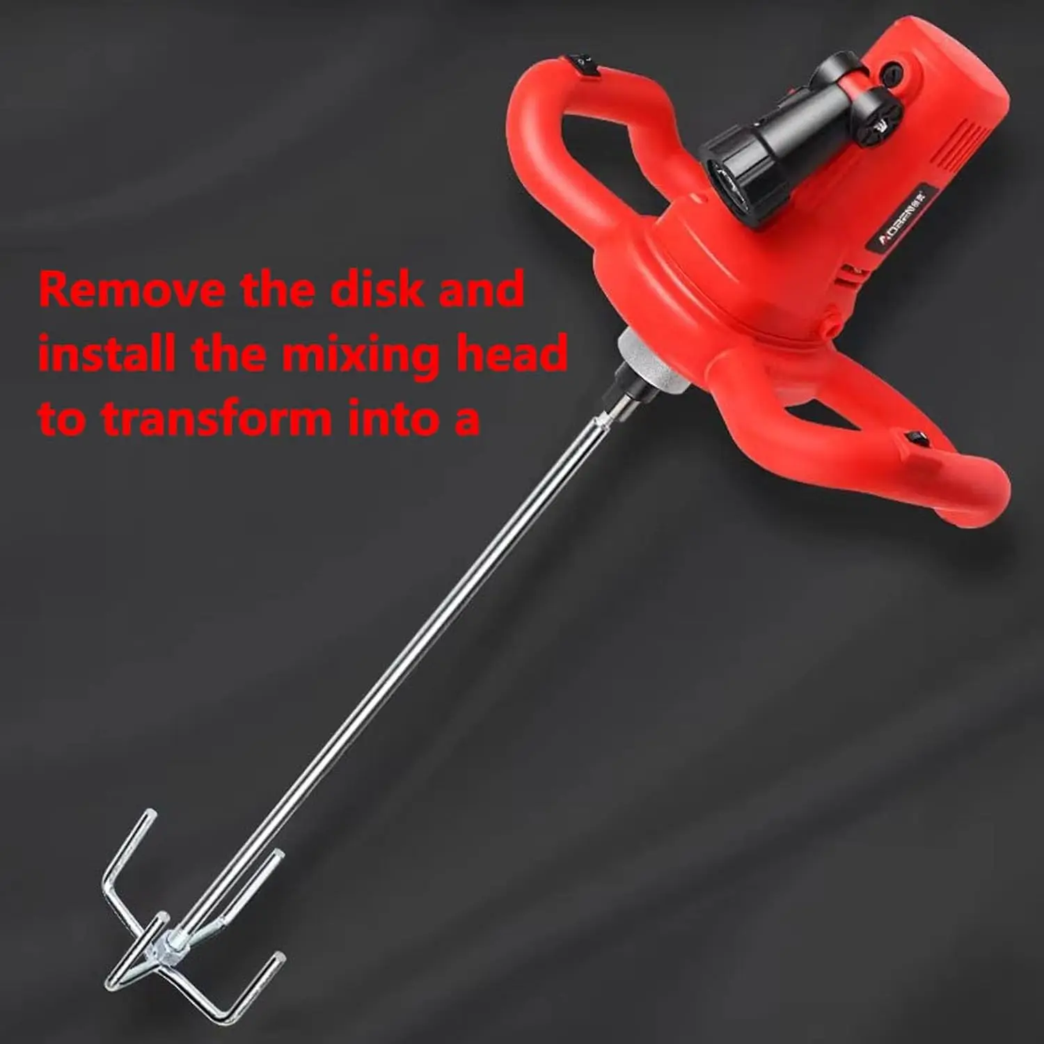 Trowel,with Extension Rod,Concrete Mixer,1680W Electric Plaster Mortar Cement Putty Trowel, Wall Smoothing Polishing Machine