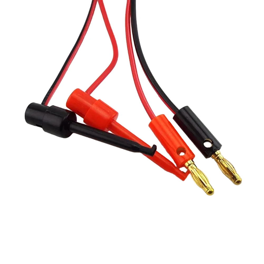 1M 4mm Bananen Stecker Zu Haken Clamp Adapter Für Multimeter Test Führt Bananen-Stecker Stecker Haken klemme Adapter Kabel – Detail 7