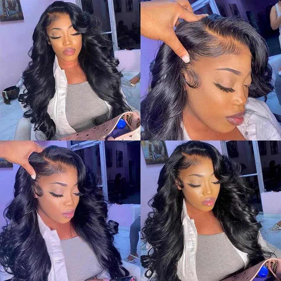 Body Wave 13X4 13X6 Hd Transparent Lace Front Human Hair Wigs Brazilian Virgin Hair Pre Pluck Lace Wigs 5x5 4x4 Closure Wig