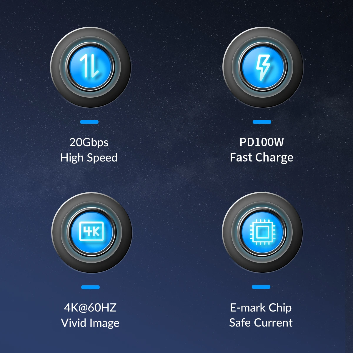 DeleyCON 0,5m Câble USB C PD3.0 (Câble De Charge Rapide 100W