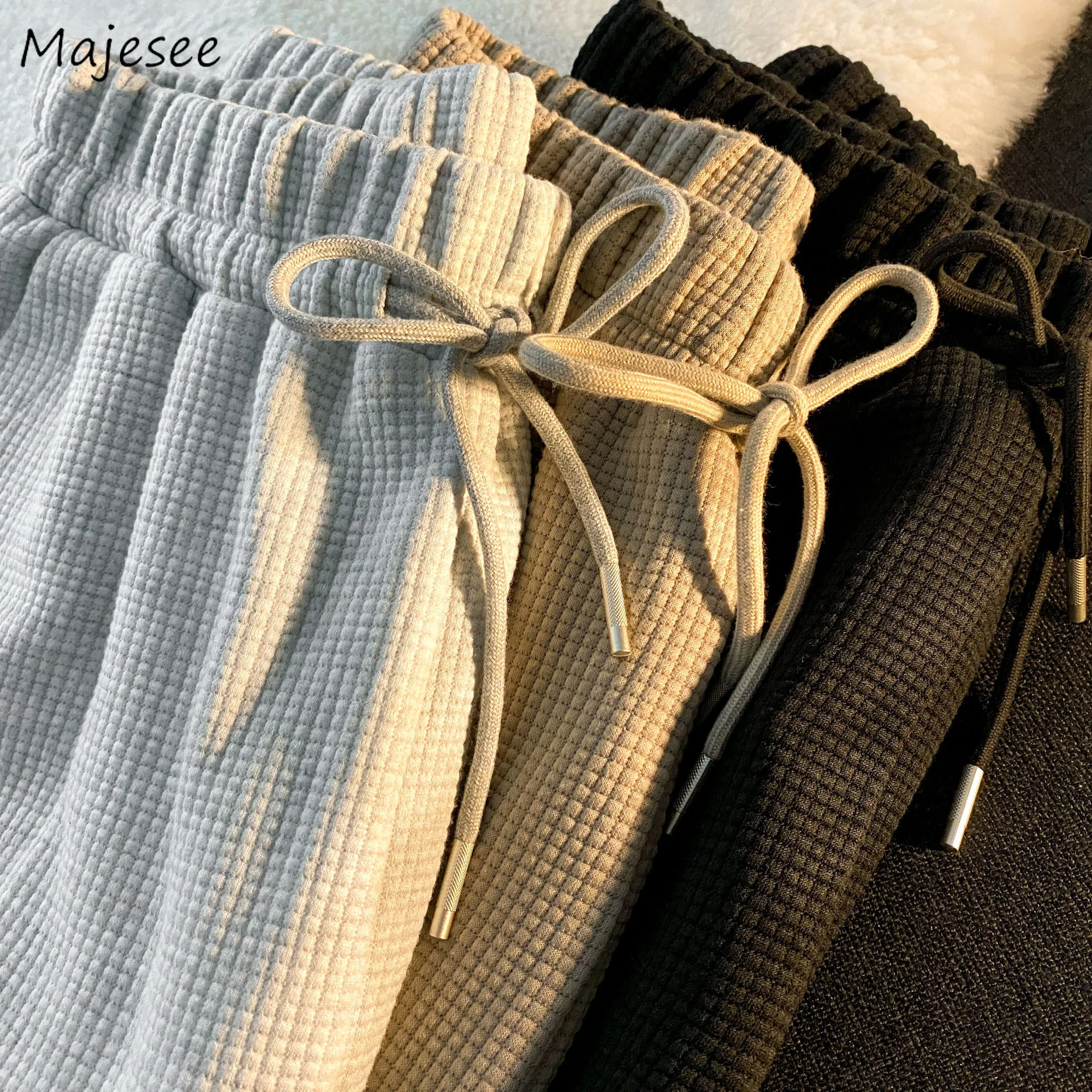 

Брюки спортивные мужские с карманами, дизайнерские Мешковатые повседневные Модные свободные бриджи с эластичным поясом, в стиле Харадзюку, классические, осень