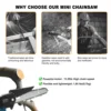 Mini Chainsaw 6 Inch Cordless Handheld Chain Saw for Wood Cutting Tree Trimming fit Makita 18v Battery (without Battery) 4