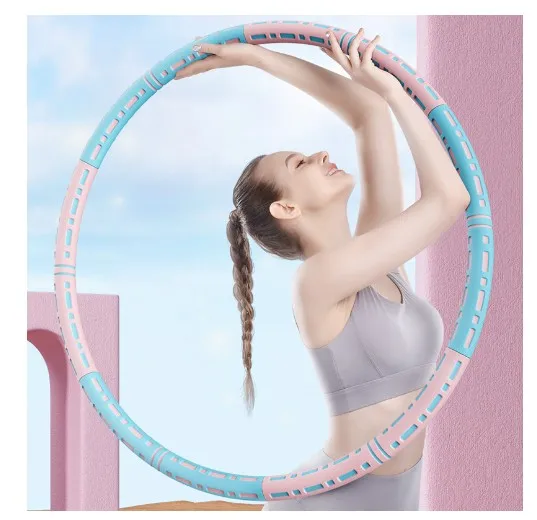 1 PC Removable Fitness Hoop Massage Foam Adult Weight Loss Training Equipment Sturdy And Soft Bodybuilding Exercise Hula Circle fitness hoop