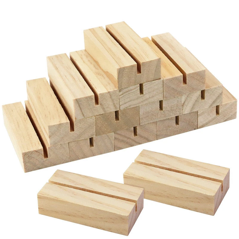 Place Card Holder, Photo & Picture Stand Card Holder Wooden Stands for Display, Party Poster Paper Wedding Table Number Holders