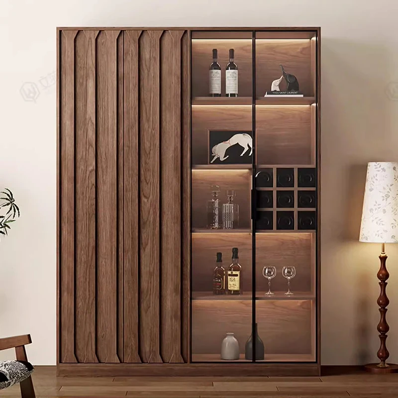 Luxury Showcase Glass Bar Cabinet Living Room Storage Drinks et Display Cabinet Decoration Vetrina Esposizione Bar Furniture