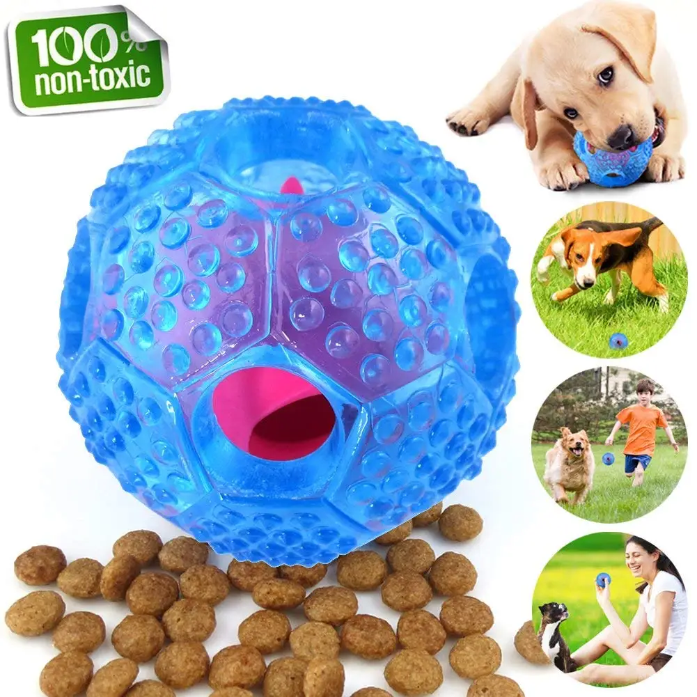 Dog Interactive Puzzle Toys Boredom - Small Dog Toys Food Treat Dispensing  Ball Puppy Toys Exercise Thinking Improve Intelligence IQ Pet Toy Ball Blue