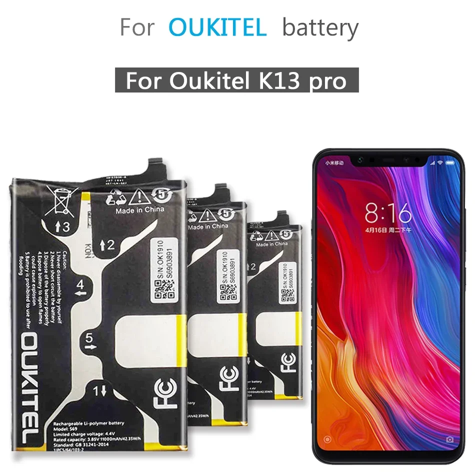 

11000mAh Battery For Oukitel K13 pro K13pro