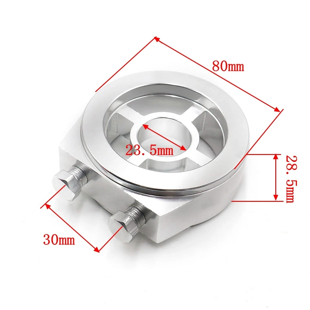 Aluminum Engine Oil Filter M20*1.5 And 3/4-16 Cooler Sandwich Plate Adapter For Universal Oil Temp Pressure Adaptor Car Meter