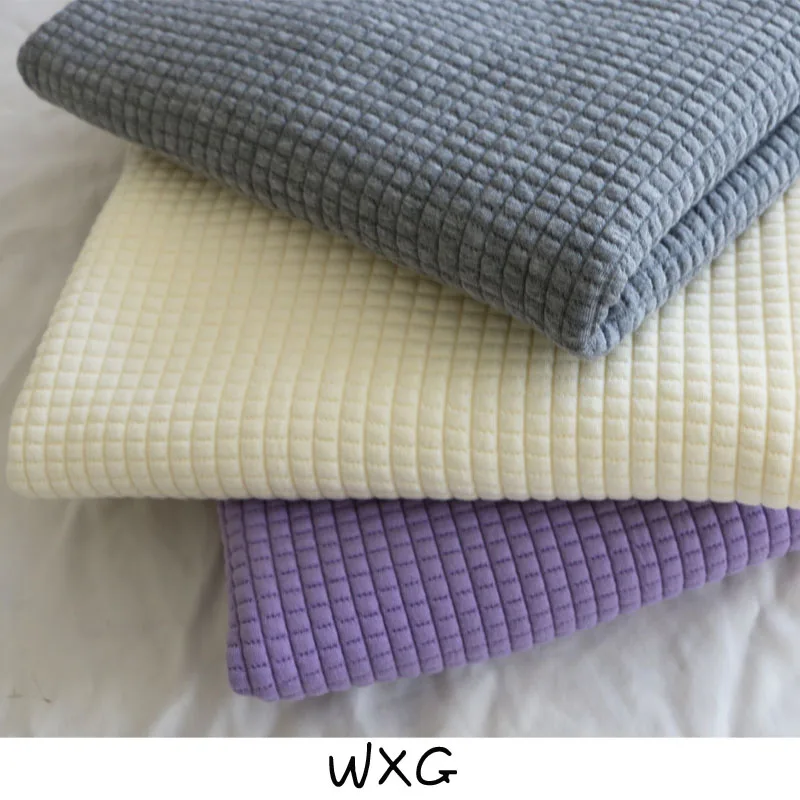 

Korean Style Purple Heather Gray Waffle Corn Textured Fashion Fabric