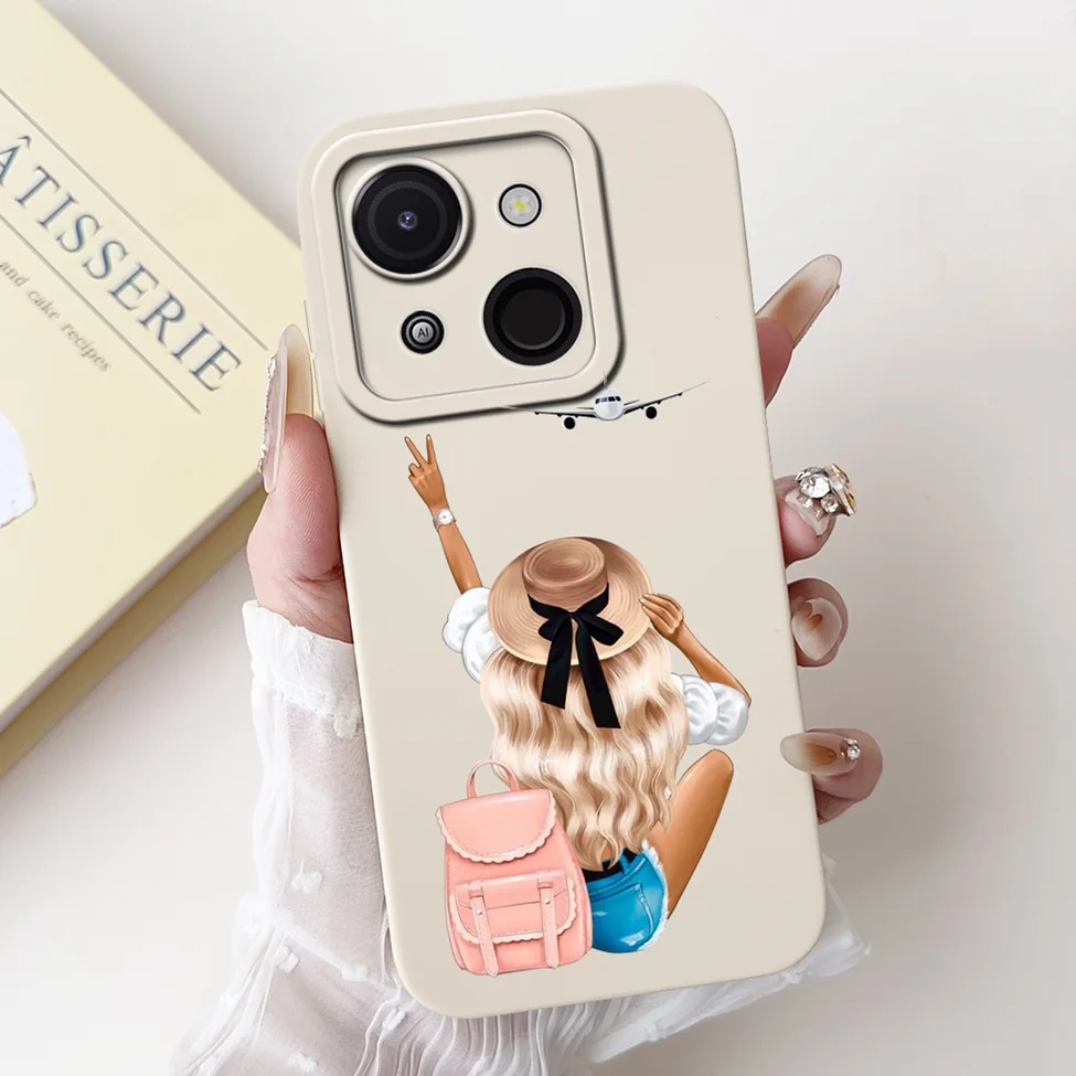 Cute Cat & Floral Silicone Phone Case - Stylish Protective Bumper