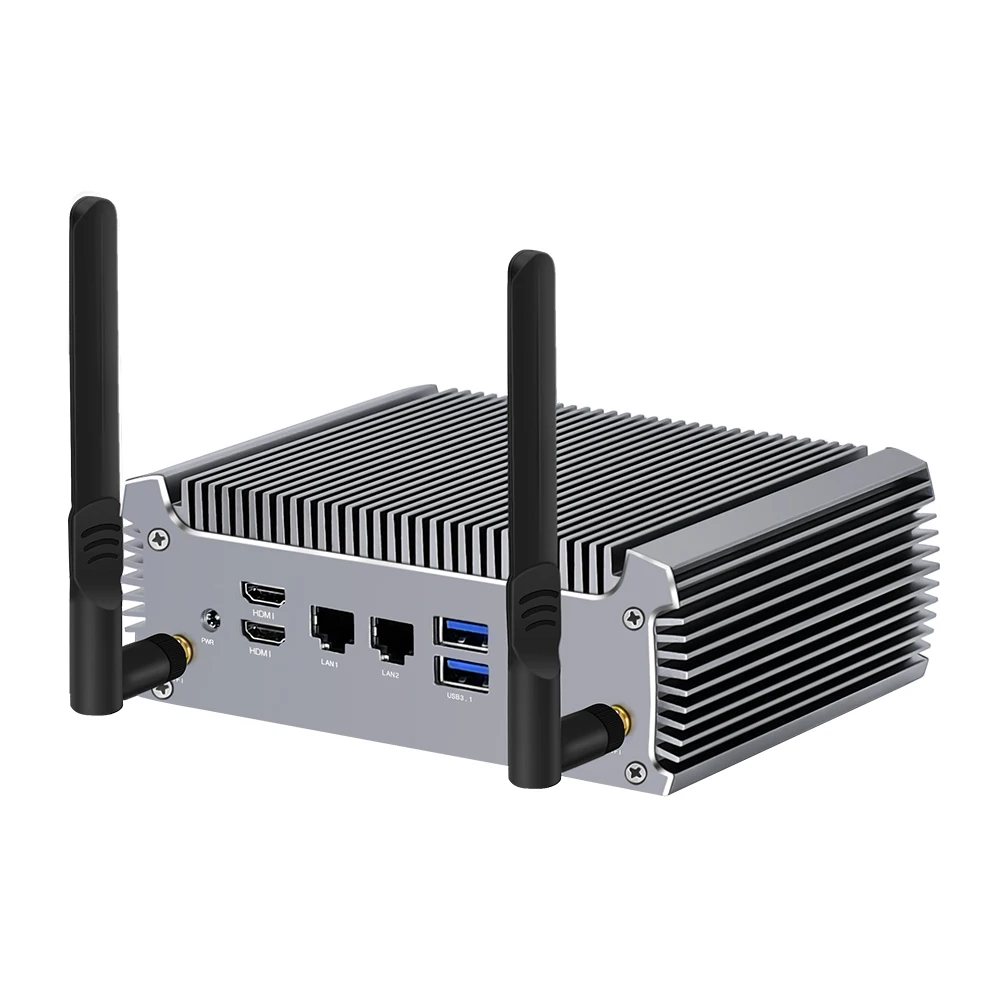 Mini PC AMD Ryzen 7 7730U Up To 4.2GHz Fanless Industrial Computer 32GB DDR4 RAM 500GB NVME SSD Micro PC 4K@60Hz Dual Display 2