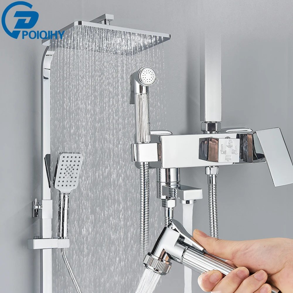 Chrome Douche Kranen Badkamer Mengkraan Kraan Bidet Kraan Regendouche