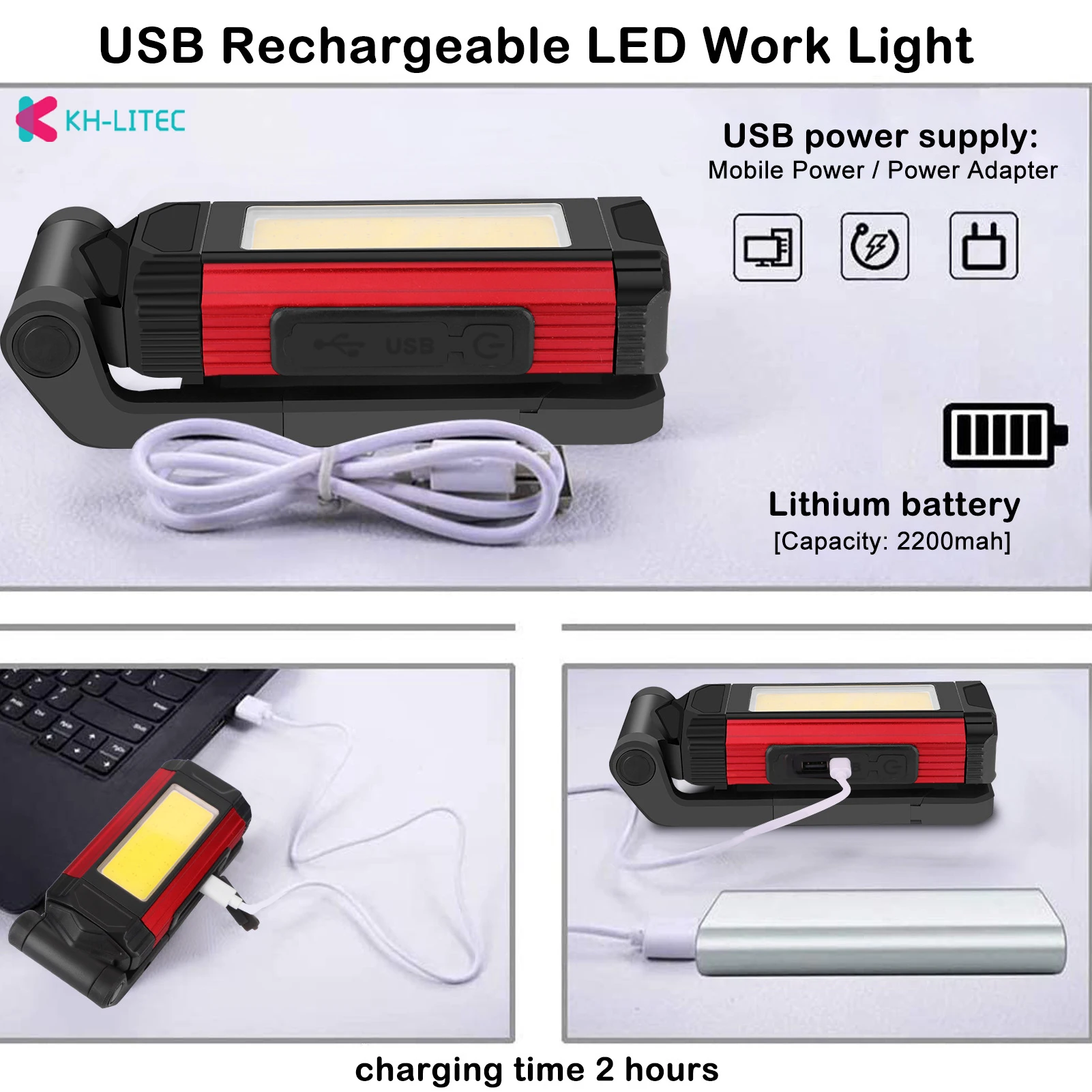 Multifunctional LED Spotlight for Camping