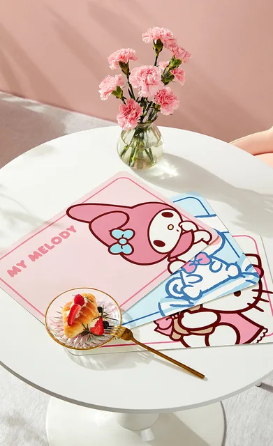 Sanrio Hello Kitty Waterproof Table Mat Cinnamoroll My Melody Student Dormitory Office Desktop Decoration Pochacco Tableware Mat, Size: 30X67cm, Other