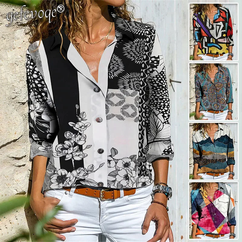 Женская Свободная блузка с карманами и длинным рукавом в стиле Харадзюку | одежда