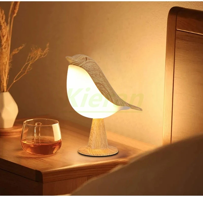 Nordic Modern Magpie Led Desk Light Bedroom Study Bedside Lamp Living Room Decorate Touch Bird Floor Lamps Car Aromatherapy Lamp