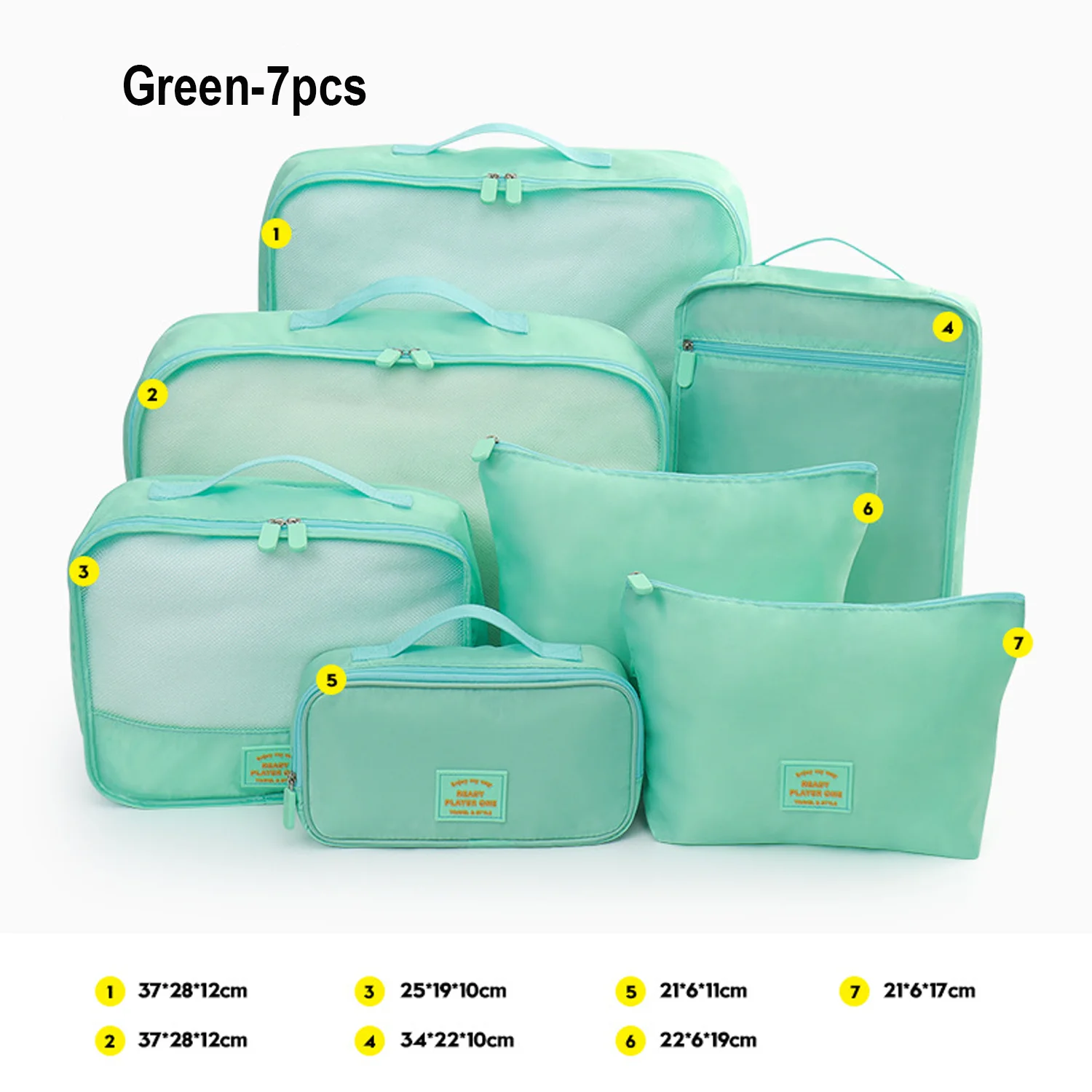 7-Piece Lightweight Travel Packing Cube and Organizer Set