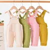 2023 New Children's Strap Pants Spring Thin Cotton Baby Pants Middle and Small Children's Casual Pants Boys and Girls' Pants