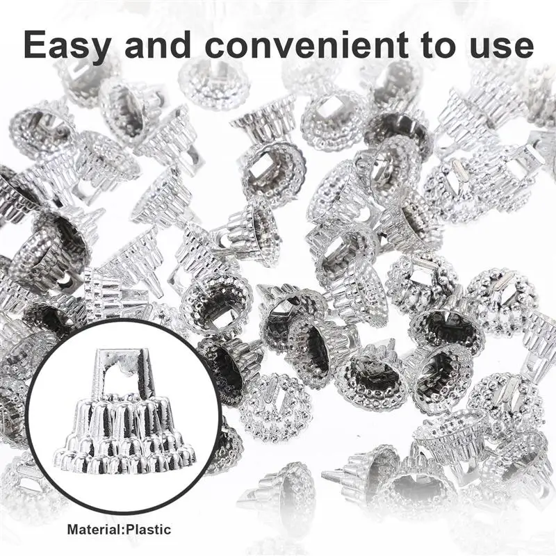 Christmas Decor Ornament Caps Pendant Ball Hooks Tops Cap Bead End Topper Baubles Hangers Accessories Balls Tree Top christmas decorations