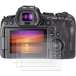 Triple Pack Tempered Glass Screen Protector - Anti-Scratch Protective Film (EOS R5)