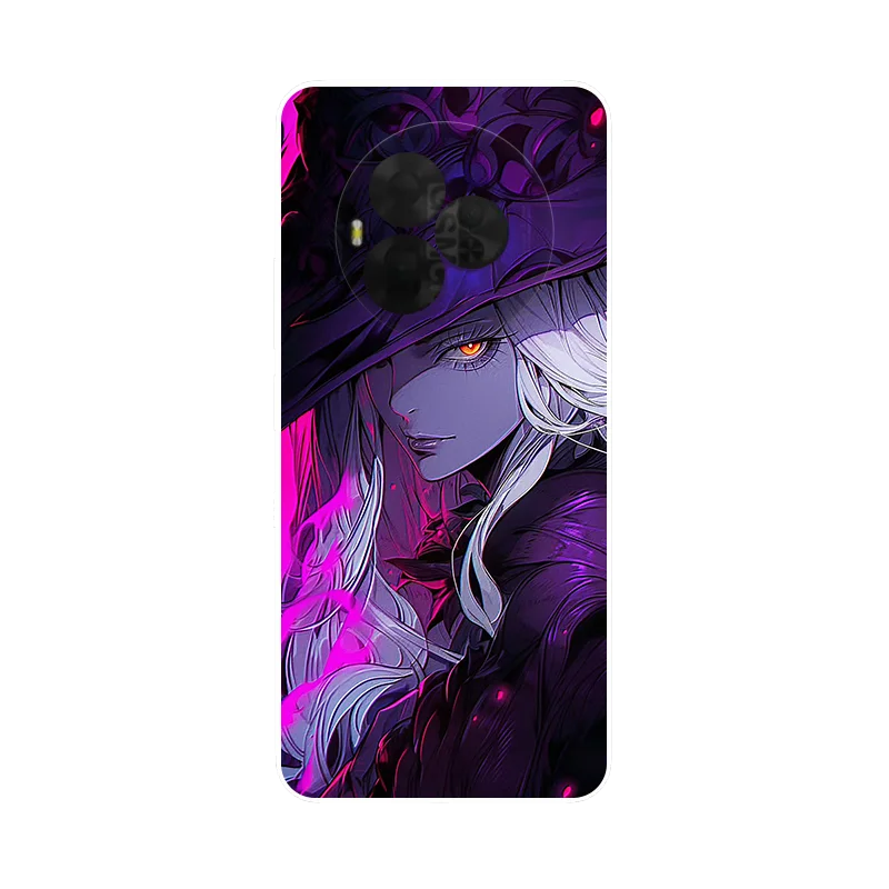 Flower Wolf Silicone Phone Cover - Soft TPU Shockproof Bumper