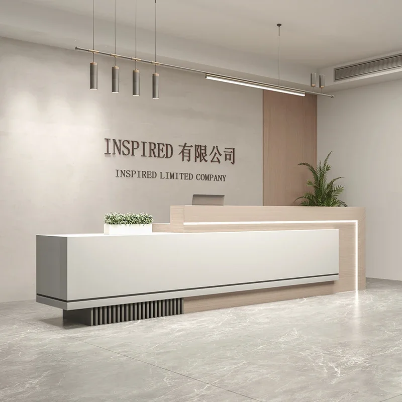 Reception Counter Desk Desk Customer Center Front Beauty Salon Desks Luxury Home Store Checkout Electronic Book Furniture Podium