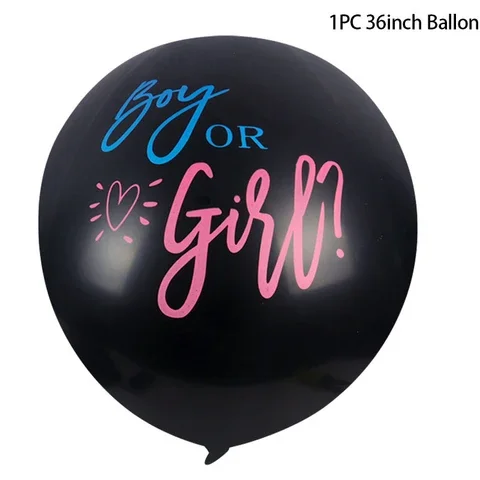 

Black Boy Or Girl Gender Reveal Balloons 36inch Latex Balloon Baby Shower Confetti Ballons Birthday Party Decor Globos Supplies