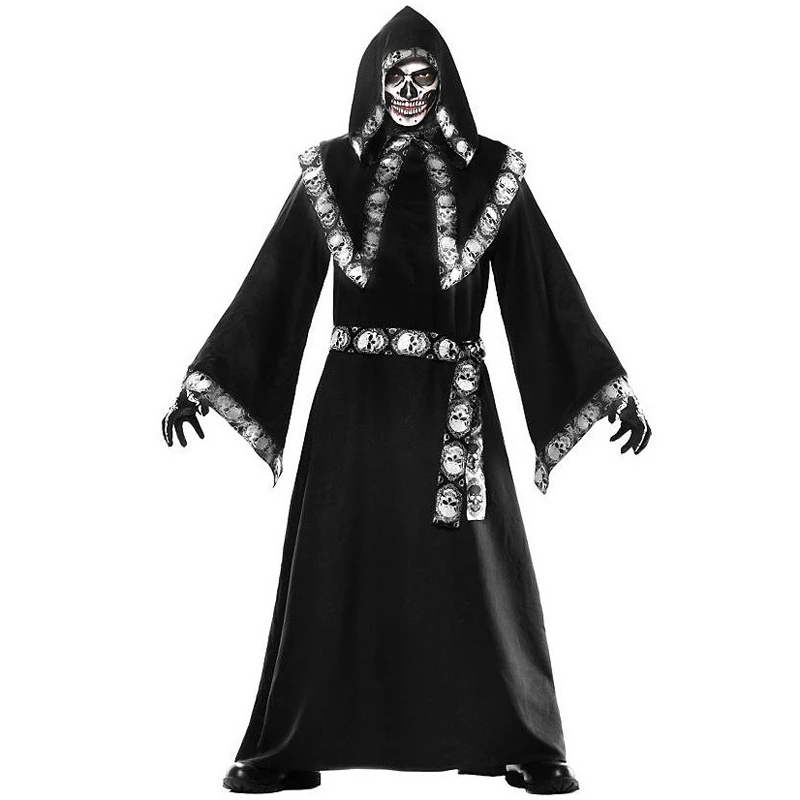 Machtig Praten Dwars zitten Carnaval Halloween Volwassen Unisex Spooktacular Wizard Kostuum Zombie  Vampire Skull Cowl Robe Cosplay Fancy Party Dress| | - AliExpress