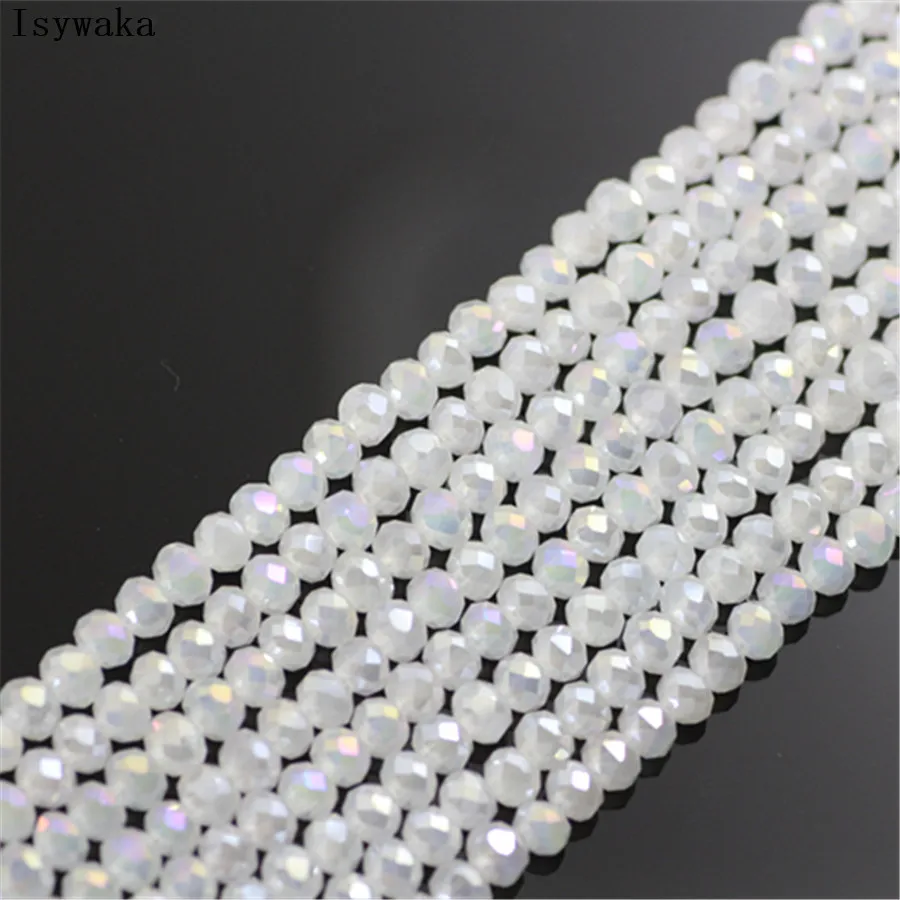 Ink Blue Faceted Crystal Glass Rondelle Beads for Jewelry Making - 170pcs, 2mm