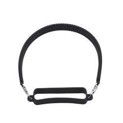 Silicone Water Bottle Sling Carrier Strap - Soft & Durable Cup Accessory (Black)