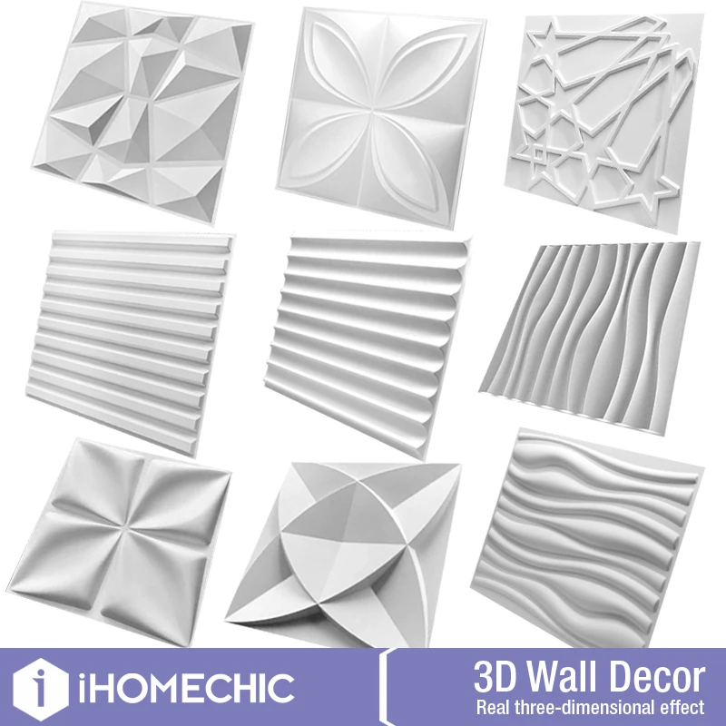 30x30cm Decorative 3D Wall Panel Diamond Stone Brick Living Room TV Background Decals Tile Mold 3D wall sticker bathroom kitchen