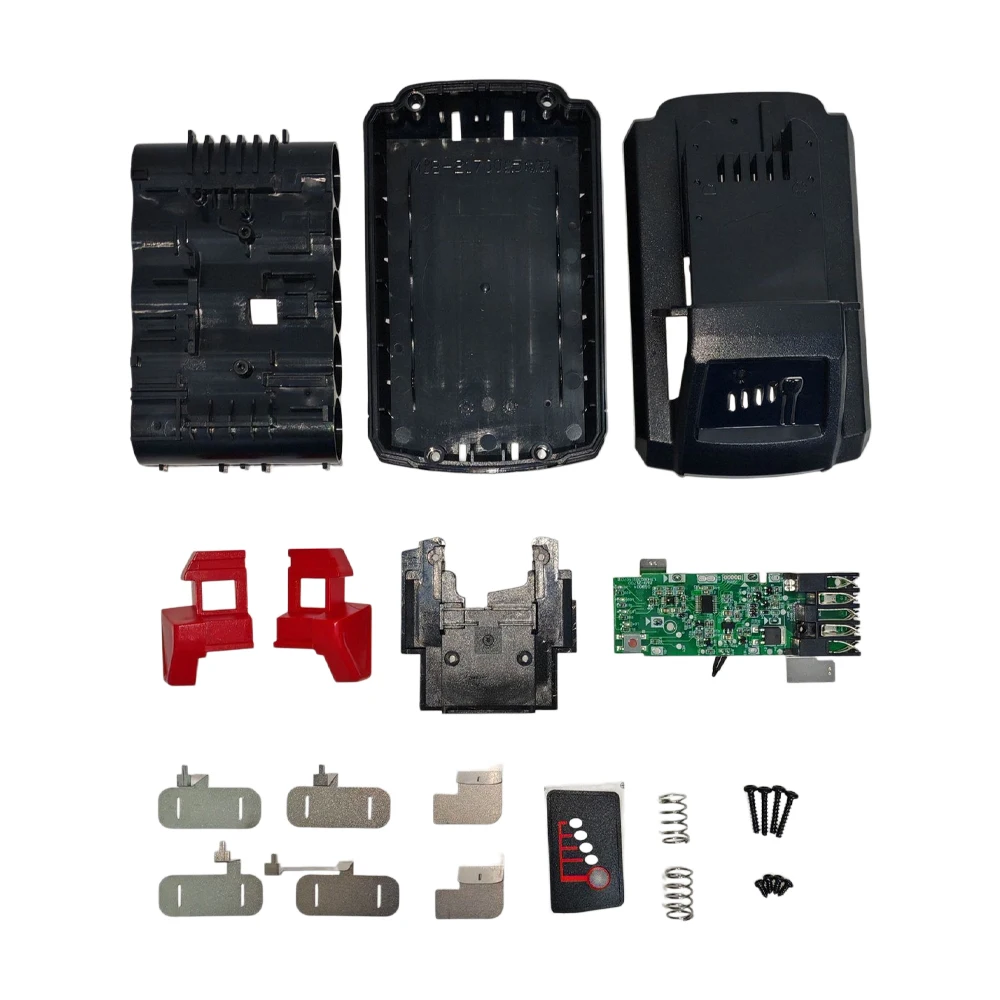 밀워키 M18 18V 4.0Ah 5.0Ah DIY 키트용 교체 배터리 쉘 케이스 (5x 21700 셀, BMS PCB, 니켈 스트립 브래킷 포함)