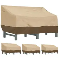 210D Outdoor Waterproof Chair Sofa Cover,Beige Coffee Color Furniture Cover,Garden Park Patio Benchs Table Rain Protector Cover 1
