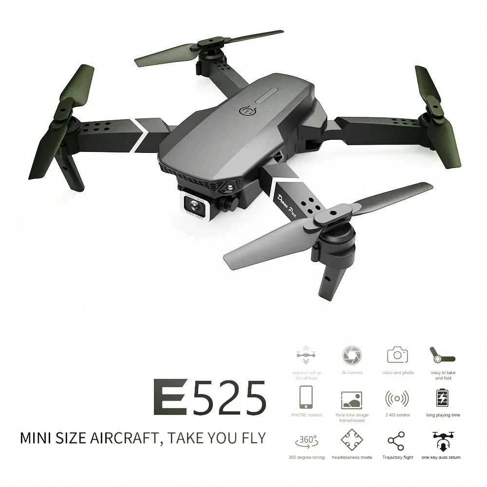 deerc drone Mini Drone E525 RC Drone  4k WIFI Height Hold RC FPV Dual Camera Follow Aerial Photography Quadcopter Drones Toys best drone with camera