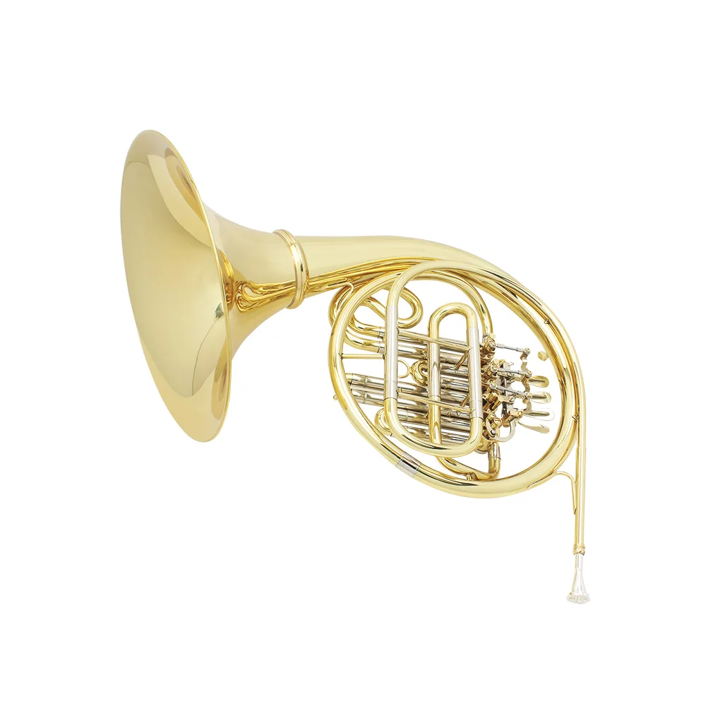 SLADE High-Quality Brass French Horn 4/3 Keys F/Bb Golden Split Professional Grade Musical Instrument with Accessories