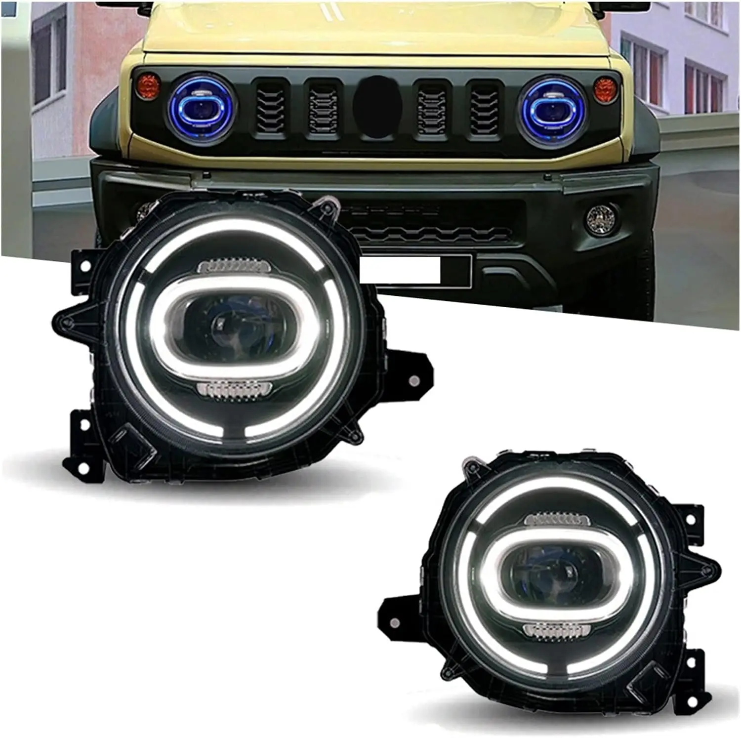 

LED headlights Assembly for Suzuki Jimny JB74 2018-2021 Upgrade Bicofal Lens Dynamic Signal Lamp