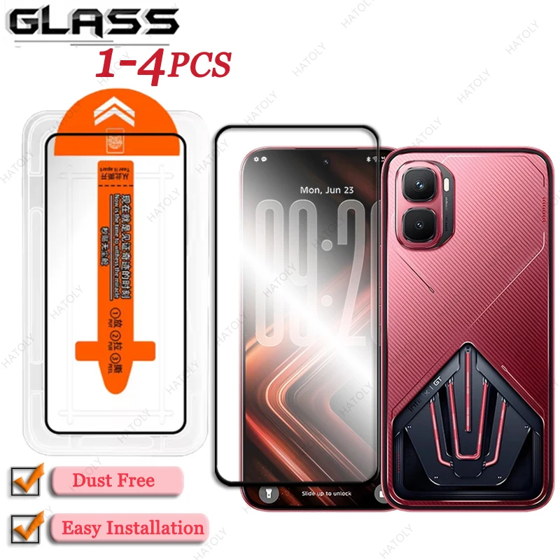 Easy Installation Dust-Free Screen Protector with Black Edge Protective Film