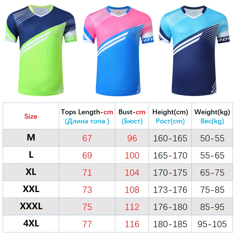 Men Tennis T-shirts Prints Sport Batminton Short Sleeve V-collar Table Tennis Shirts Quick Dry Training Ping Pong Shirts
