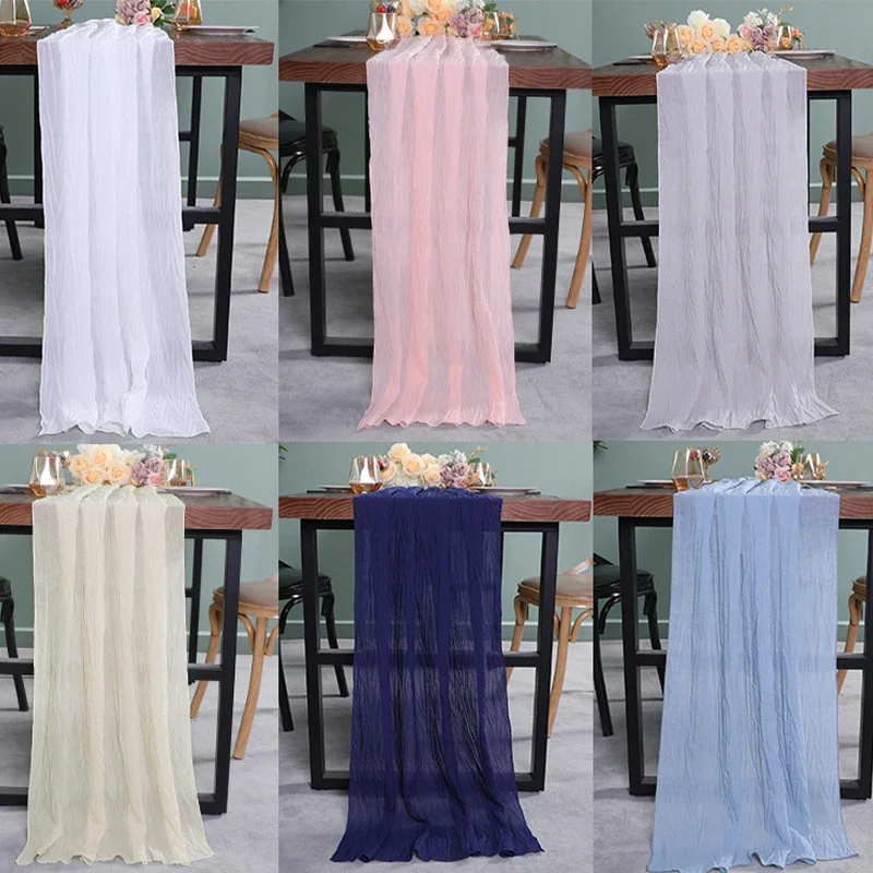 

Fashion tread luxury soild color wrinkles yarn uniform color table flag for hotel wedding decoration tablecloth
