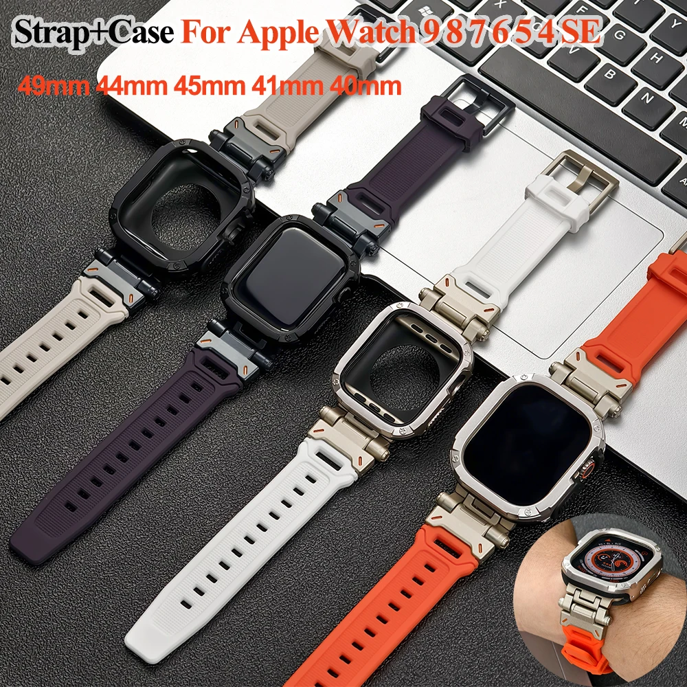 Premium TPU Case & Silicone Strap for Apple Watch - Ultra Protection Series