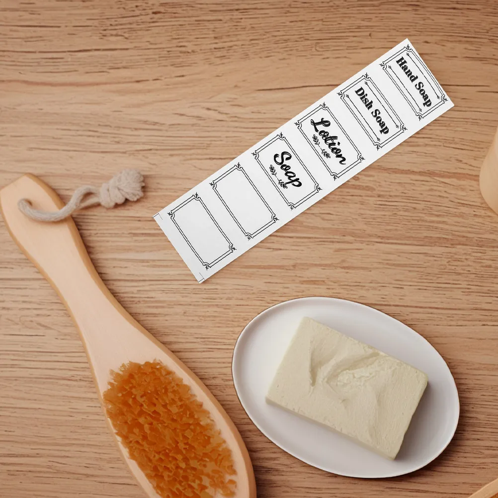 샴푸 컨디셔너 디스펜서용 투명 병 라벨 12장 방수 투명 접착 스티커 욕실 정리용