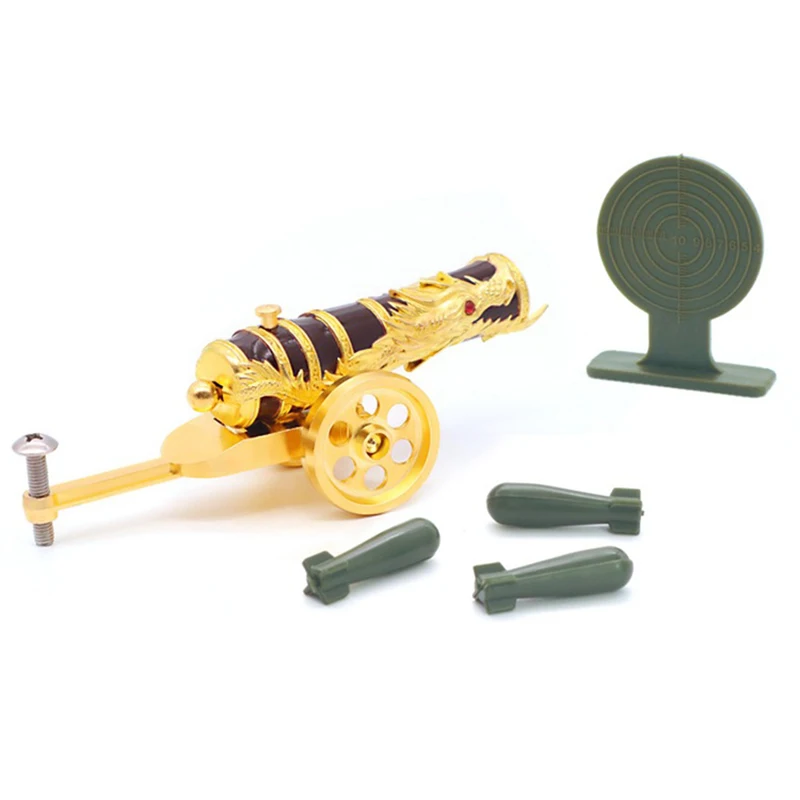 

Military Weapon Alloy Toy Parts Accessories Children's Enlightenment Education Five Claw Golden Dragon Italian Cannon