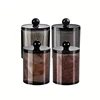 Bathroom Jar Black Plastic Makeup Organizer Cotton Pad Storage Box Cotton Swabs Rod Cosmetics Jewelry Organizer Empty Container 5