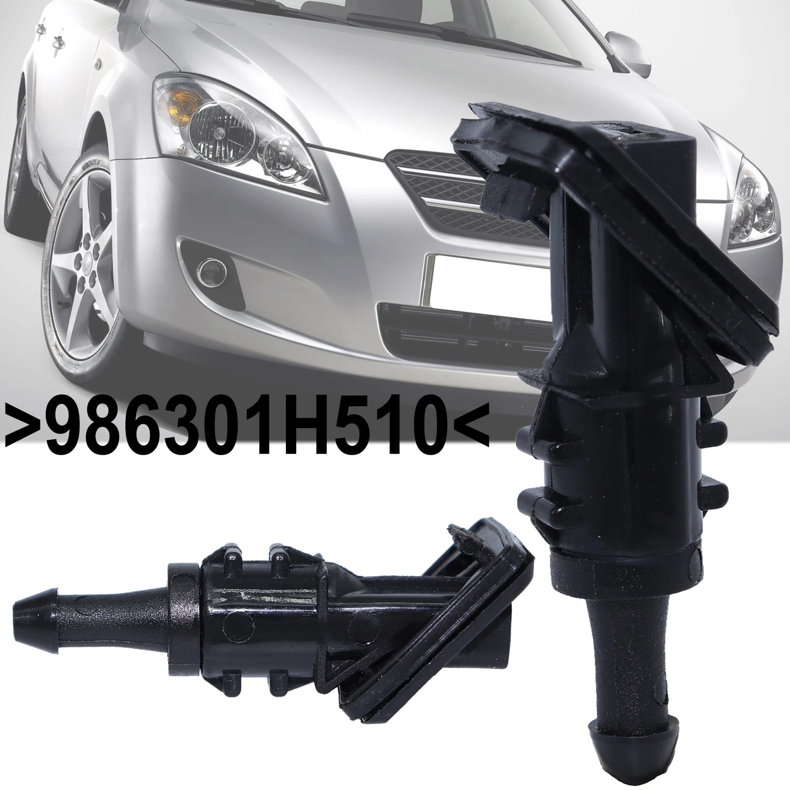 2x Car Front Windscreen Window Water Wiper Washers Jet Spray Nozzle