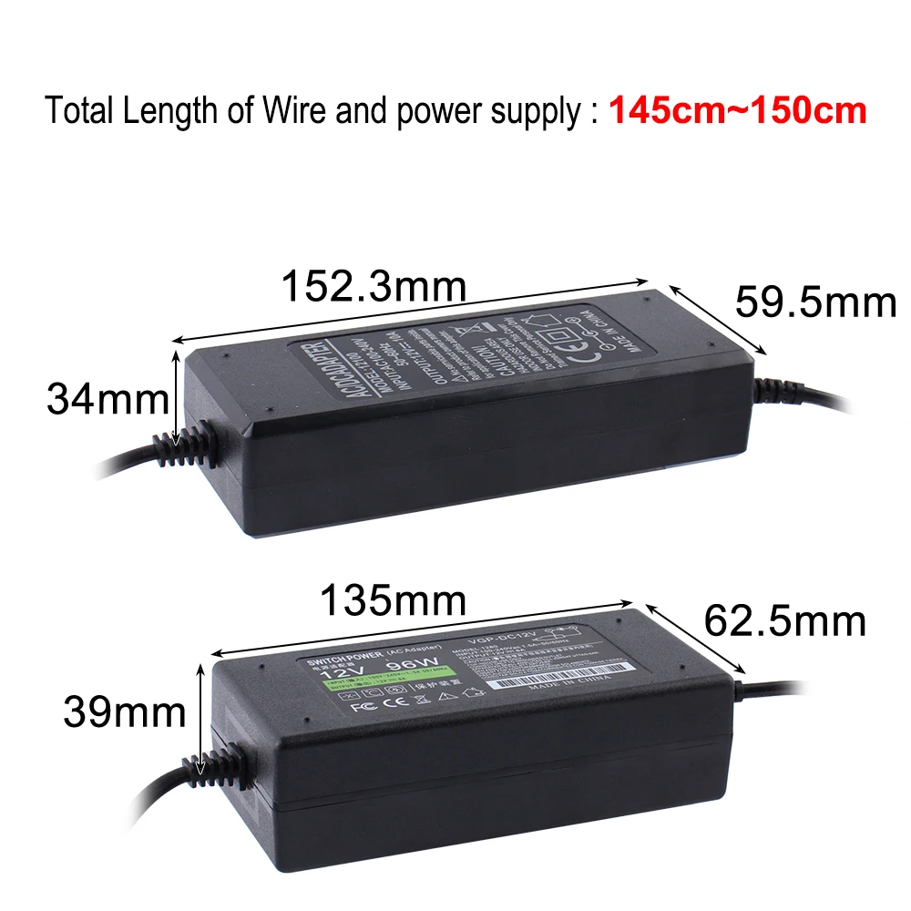 AC100-240V DC 12V 10A 120W 8A 96W Power supply adapter charger transformer converter for electric pump misting spray system