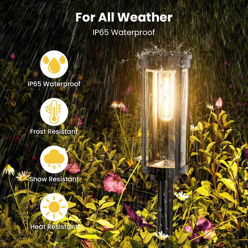 Solar Pathway Lights Outdoor Solar Pathway Garden Lamp Waterproof Landscape Lights Walkway Driveway Lawn Patio Garden Decor