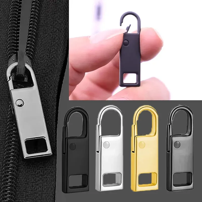 Zipper Pullers 5/10Pcs Replacement Instant Zipper Tab Repair Zippers Handle Mend Fixer Buckle for Suitcase Sewing Craft